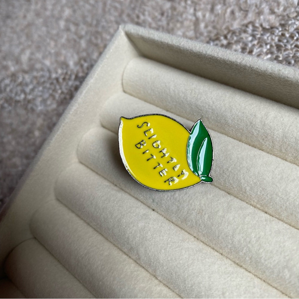 Slightly Bitter Enamel Lemon Pin